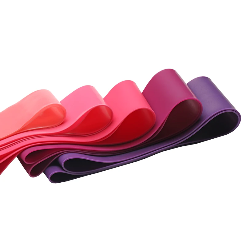 

5pcs/set the Best Selling Fashion Pink Peach Heavy Exercise Latex Resistance Band Set, Custom color