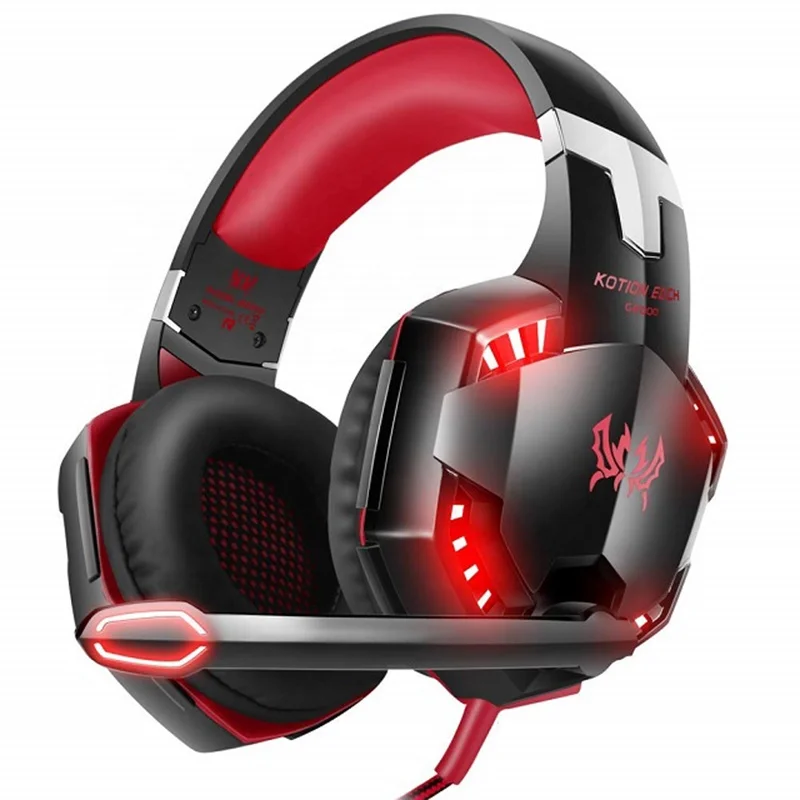 

KOTION EACH G2000 Red Casque Audifonos Gamer Headphones Bass Hd Stereo Gaming Headset For PS5