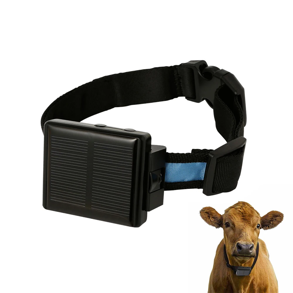 

Stock Farming Location 2G Cattle Sheep Animal Geo Wifi Fence Solar Panel Powered Tracking Collar Tracker GPS For Cows Horse, Black / custom