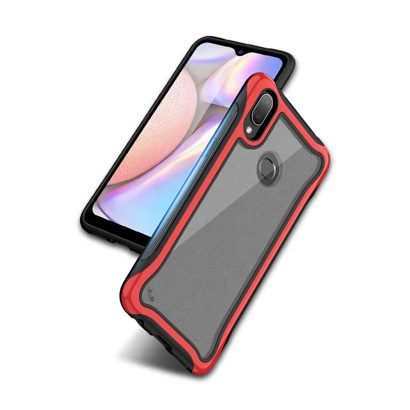 

Saiboro Latest Style shock Resistant Transparent Contrast Color Hybrid Cellphone Case for Samsung Galaxy A10s, Multi colors