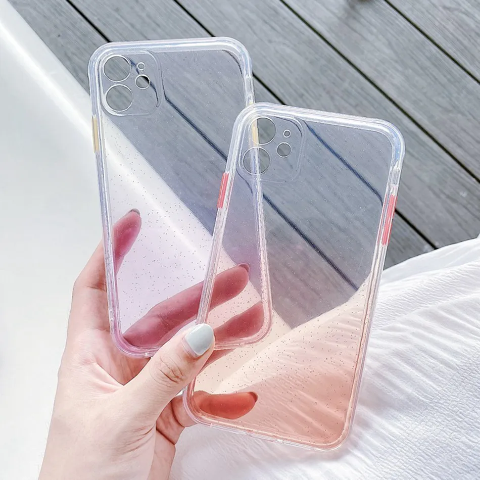 

Marble Phone Case For Apple iPhone 11 Pro XS Max SE 2020 12 7 8 Plus X XS XR Case Transparent Color Full Protective Clear Cover