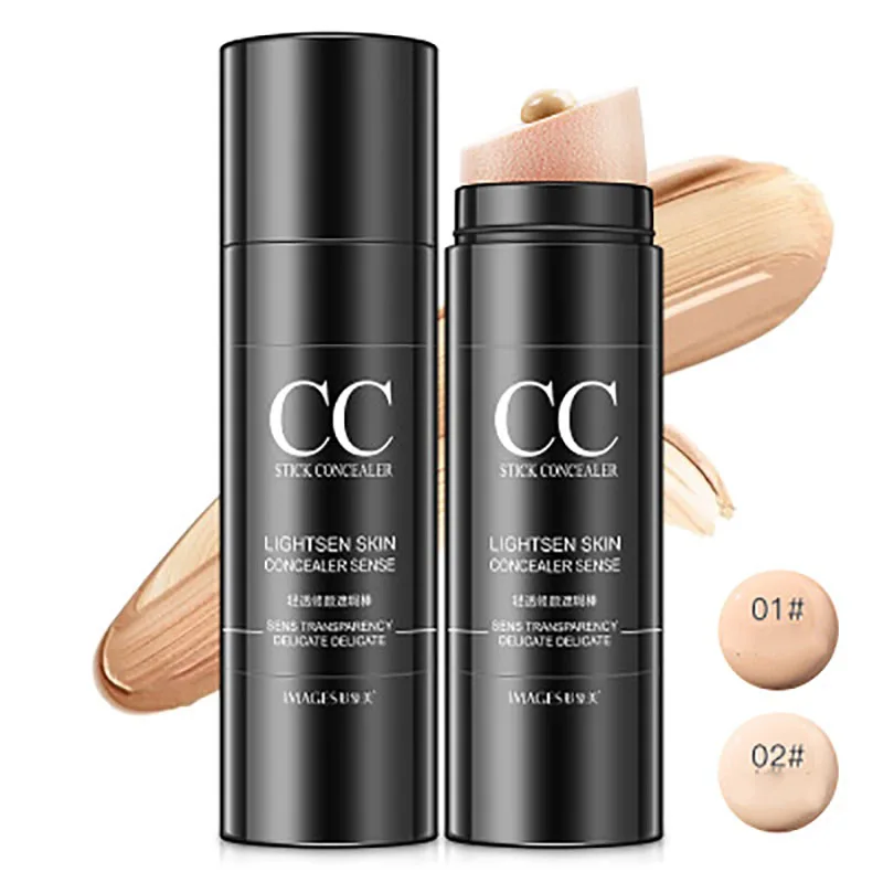 

Professional sunblock waterproof long lasting foundation Makeup CC Stick Concealer Cream oil control concealer Liquid Foundation