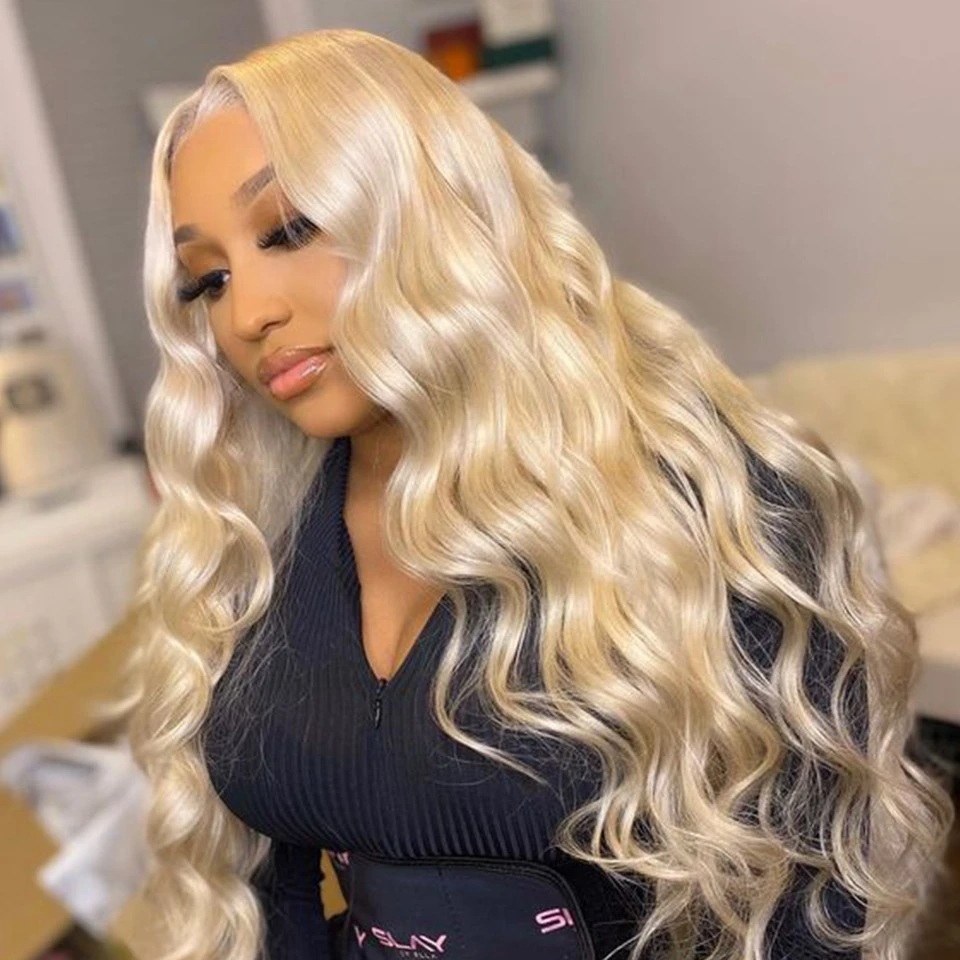 

Cambodian Honey Blond Colored Wigs Vendor Lace Frontal Pre Plucked Virgin Human Hair Lace Front For Black Women