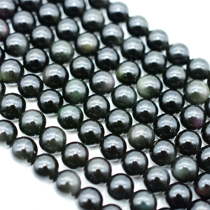 

Trade Insurance 6mm/8mm/10mm/12mm/14mm/16mm Natural Black Obsidian Loose Beads