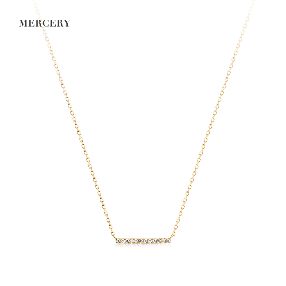 

Mercery Jewelry Eternal Diamond Necklace 14K Soiid Gold Charm Fashion Simple Style Jewelry 14 K Solid Gold Necklace