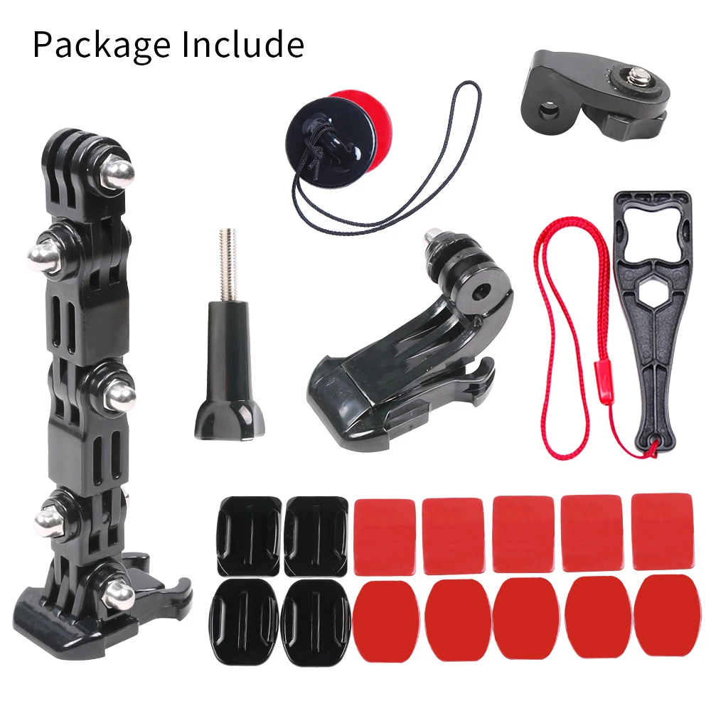 
SUREWO Gopro Accessories Go pro Helmet Mount with Adhesive Pads for GoPro Hero 7 Black 6 5 Session DJI Action and More 