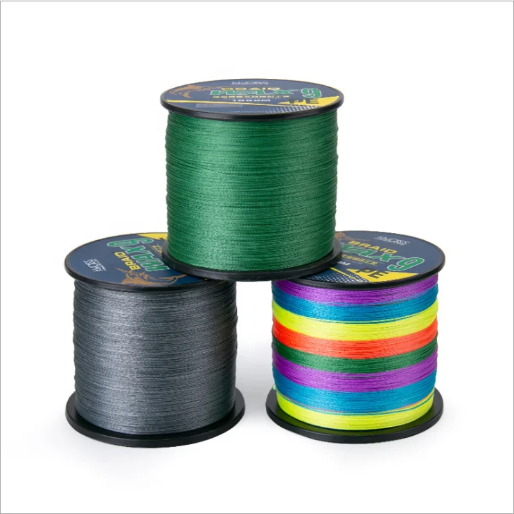 

1000M 9 Strands Braided pe Fishing spool Line Super Strong fishing long line, 7 color