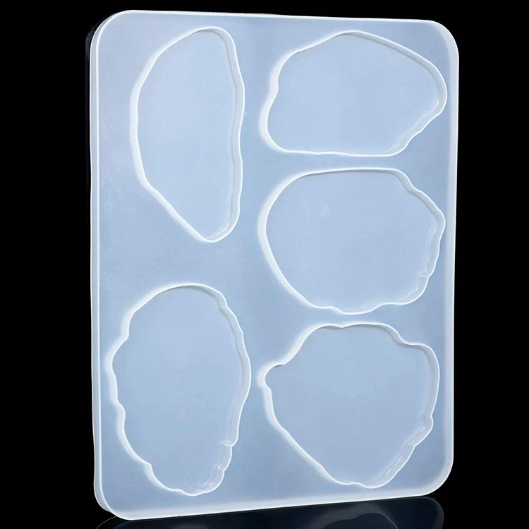 

Coasters silicone mould epoxy resin casting irregular coasters mould used for making coasters pendant bowl cushions
