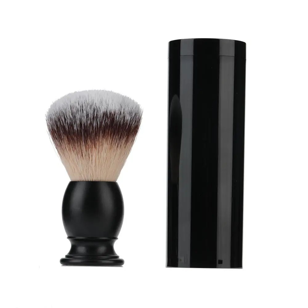 

Top quality metal shaving brush black men grooming shaving brushes with gift box