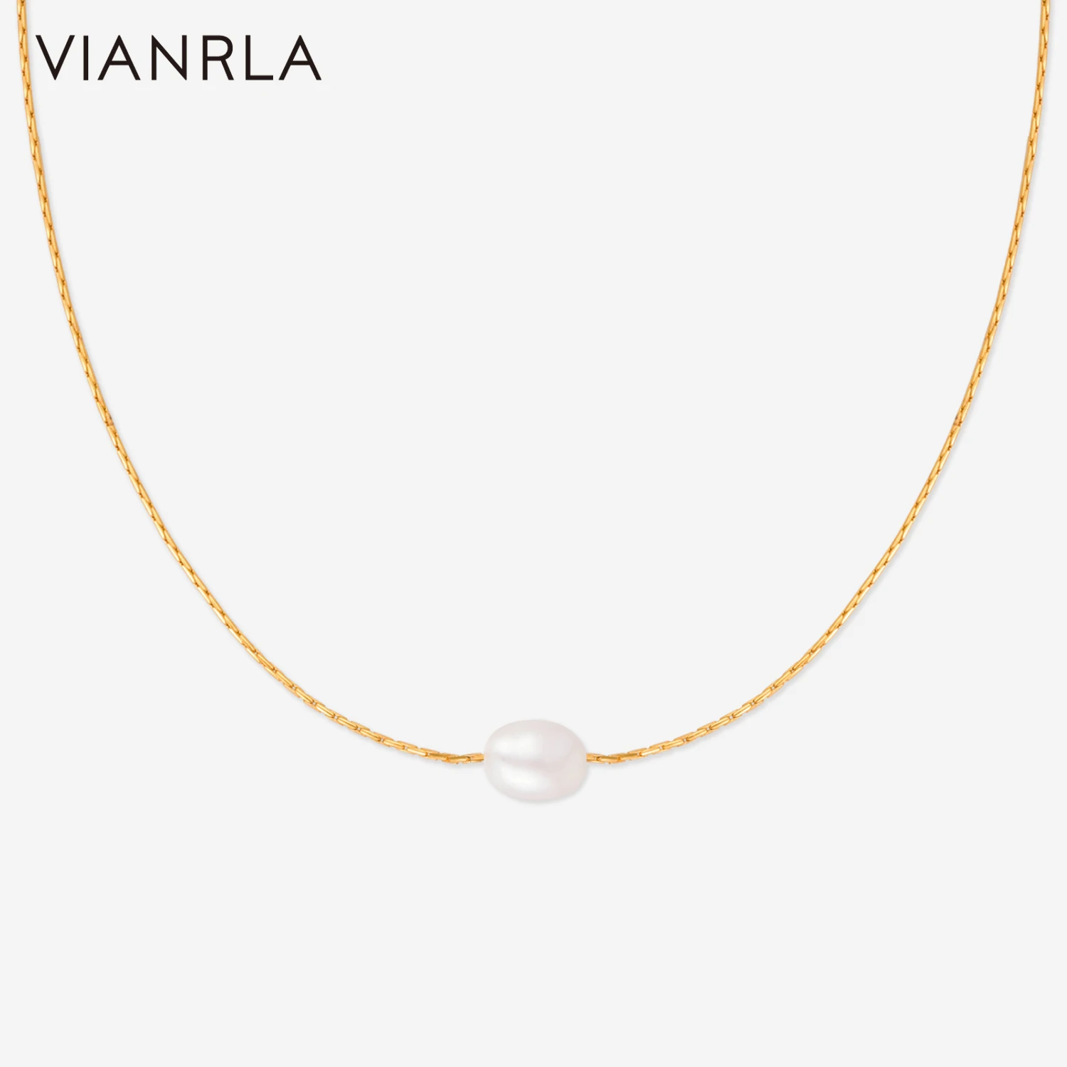 

VIANRLA Necklace 925 Sterling Silver Pearl Jewelry 18K Gold Chain Women Necklace Dainty Jewelry