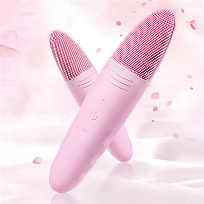 

Home Hotel Use Portable Skin Brush Cleansing Facial Pore Cleanser Electric Acne Face Exfoliator Brush Silicone Face Brush