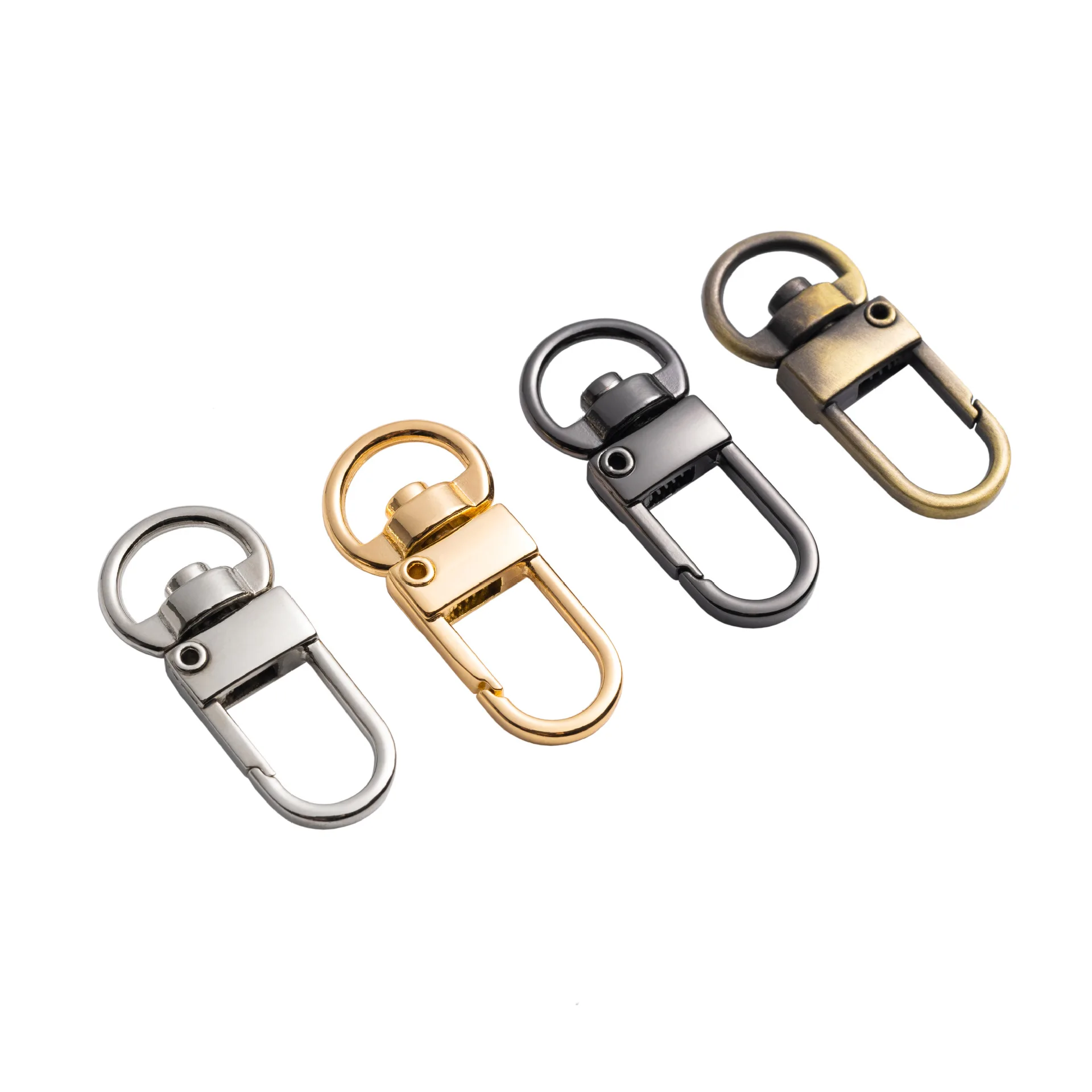 

Manufacturer 11mm Zine Alloy Bags Snap Hook Keychain Buckle For Sale, Light gold