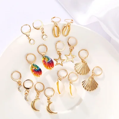 

18k gold jewelry stainless steel earring charms jewelry women stainless steel earrings, Picture