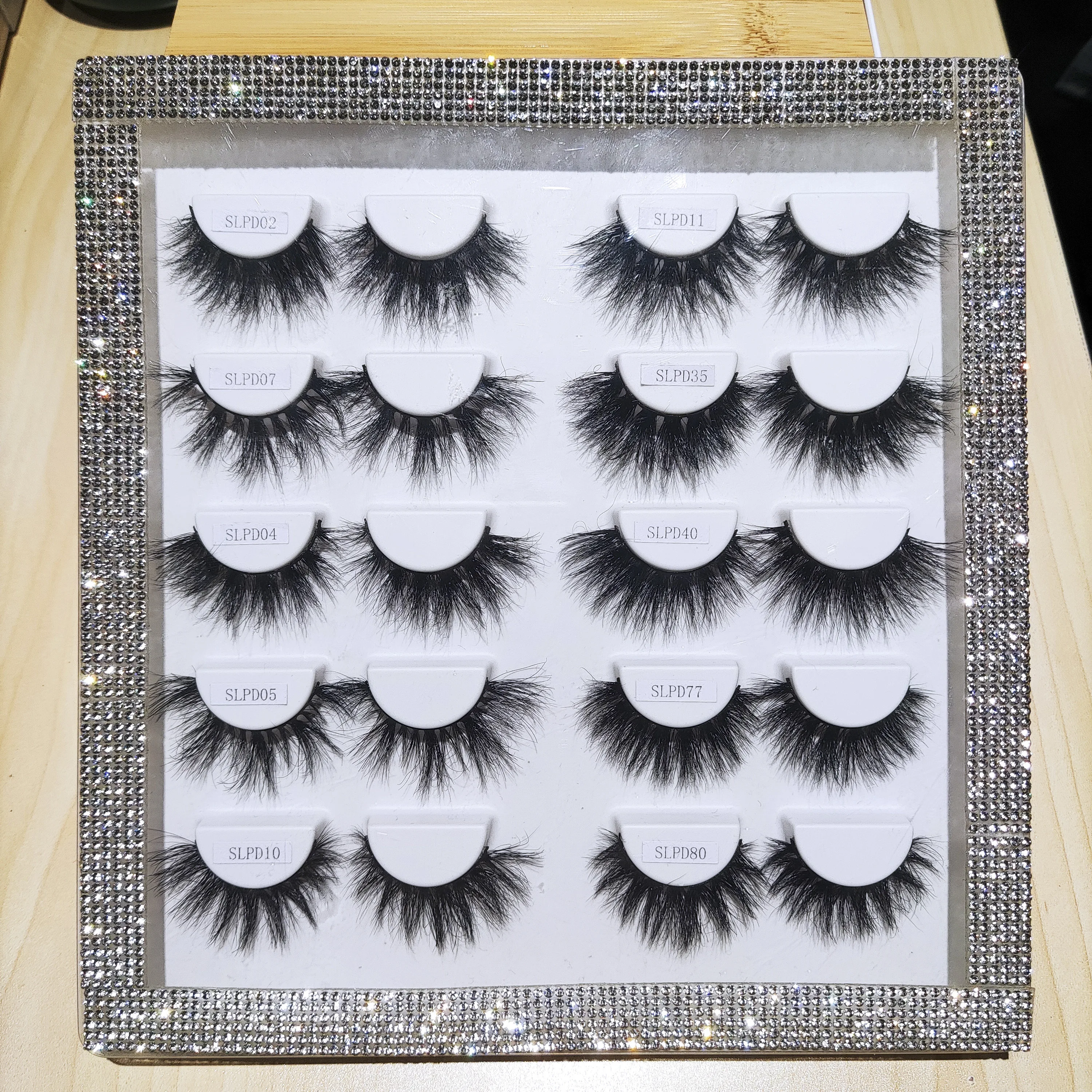 

worldbeauty 30% discount 10 pairs 100% real mink lashes Diamond eyelash book