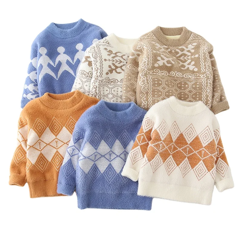 

Baby Boy and girl Sweater Designs Children Knitwear Warm sweaters are sold at wholesale prices from factories