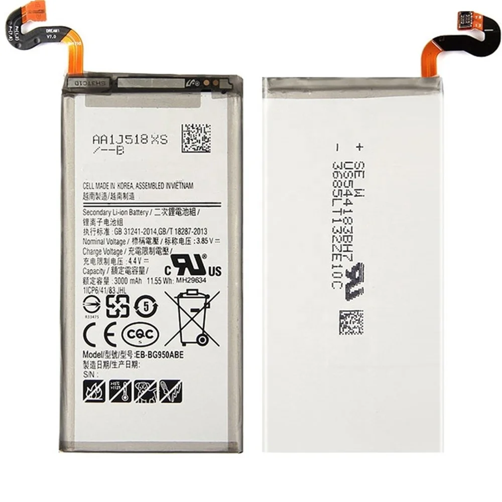 

EB-BG950ABE for Samsung Galaxy S8 G950 SM-G950F G950U G950W G950S G950K G950L G950FD G9500 G9508 3000mAh for Samsung S8 Battery