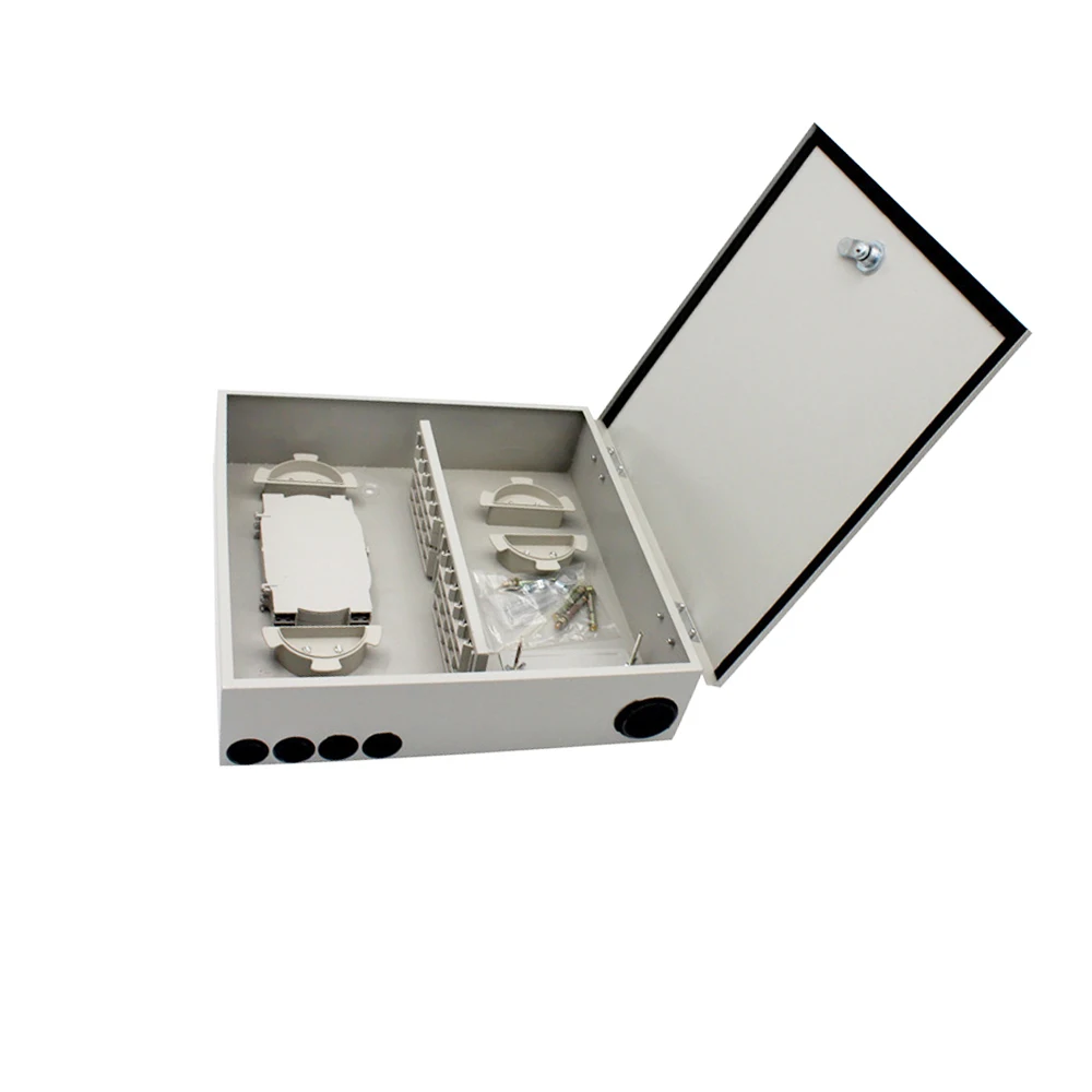 48 Core Fiber Optical Metal Terminal Box Wall Mount ODF Fiber Optic Equipment 