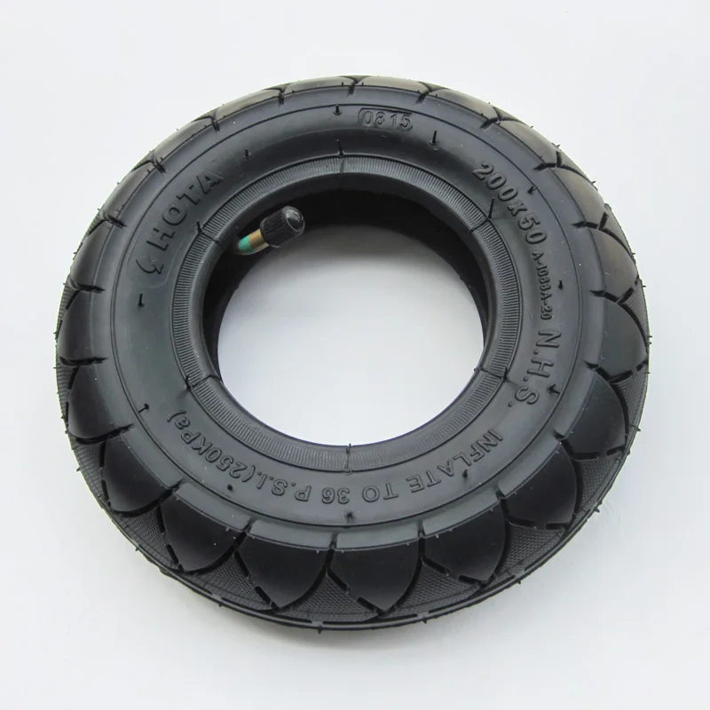 

200X50 Smart Vehicle Electric Scooter Tire 8 inch Pneumatic Rubber Tyres Scooter Parts Accessories, Balck