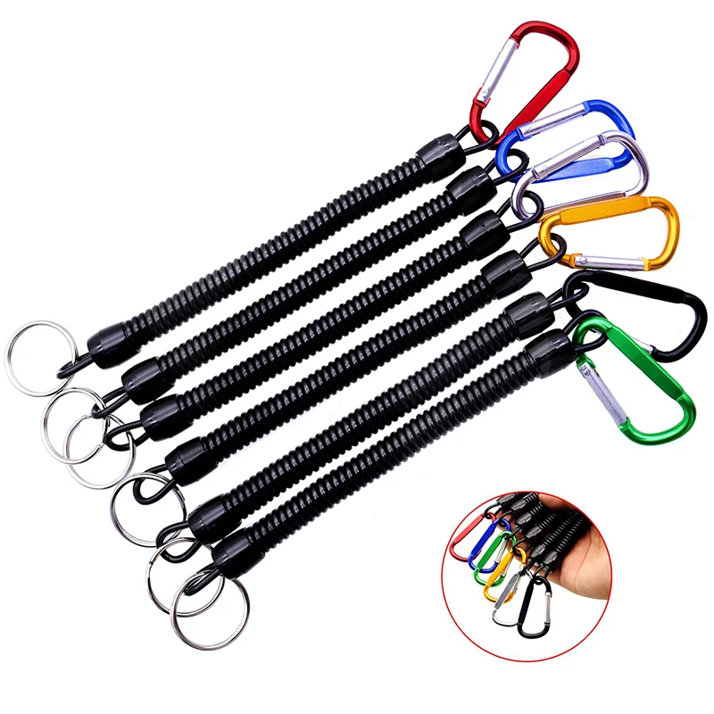 

Jetshark 6pcs Fishing Coiled Lanyards Boating Fishing Ropes Tackle Fish Tools Anti-dropping rope