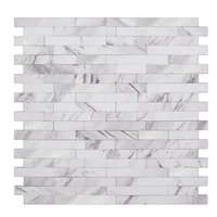 

Strip Backsplash Mosaic Aluminum Peel And Stick Wall Tile for Kitchen Walls