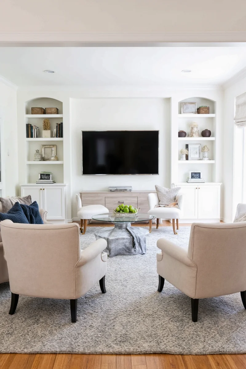 Color scheme example for family-friendly living rooms
