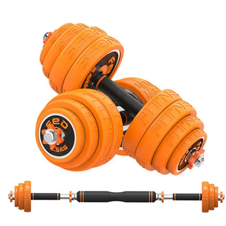 

fitness 6 in 1 Gym Training Bodybuilding Adjustable Kettlebell dumbbell Set, Black+orange