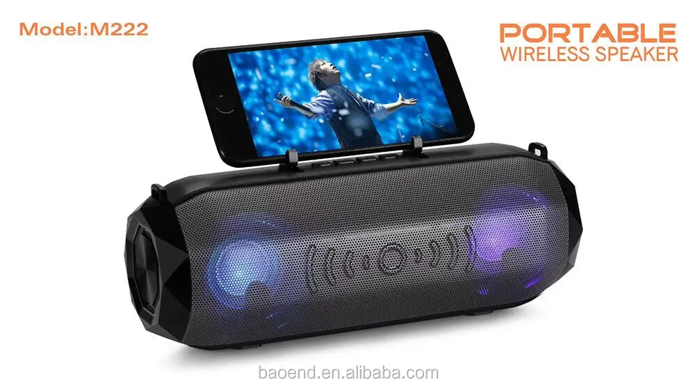 M222 portable wireless speaker blue tooth camping lamp outdoor portable subwoofer led light speakers with mobile phone support - ANKUX.COM