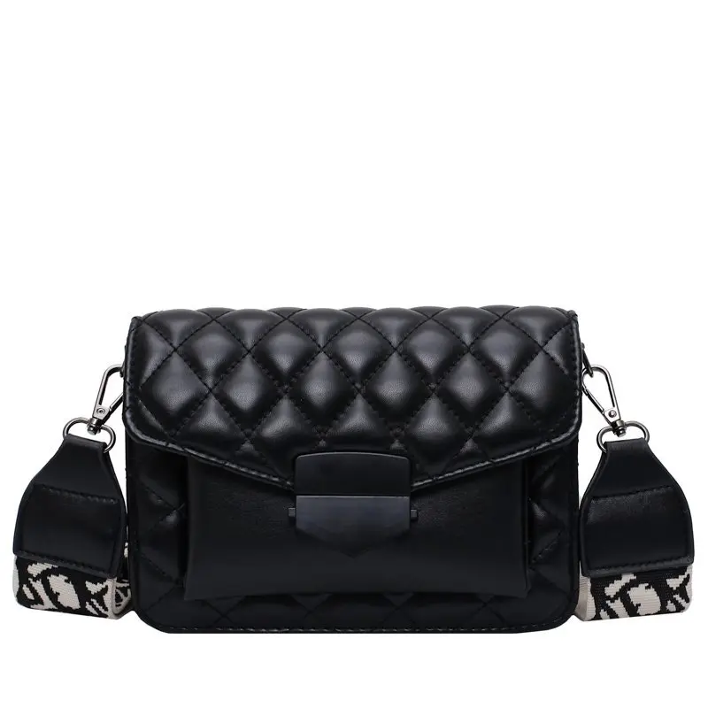 

Wholesale Fashion Trends Small Purses Wide Shoulder Strap Messenger Bags Women Handbags Ladies Pu Leather Luxury