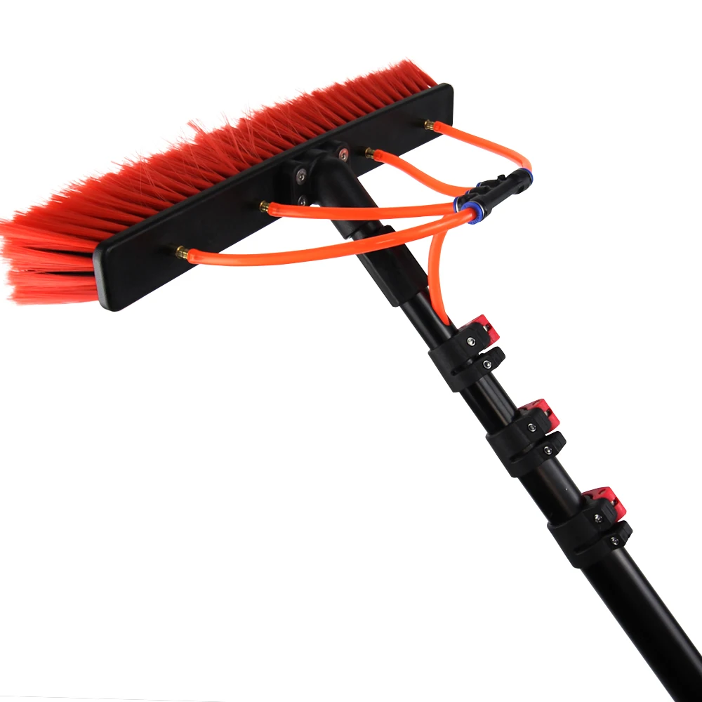 

Extenclean telescopic water fed pole 18ft brush for window cleaning system with 5.4m extension poles NB-L400, Black+red