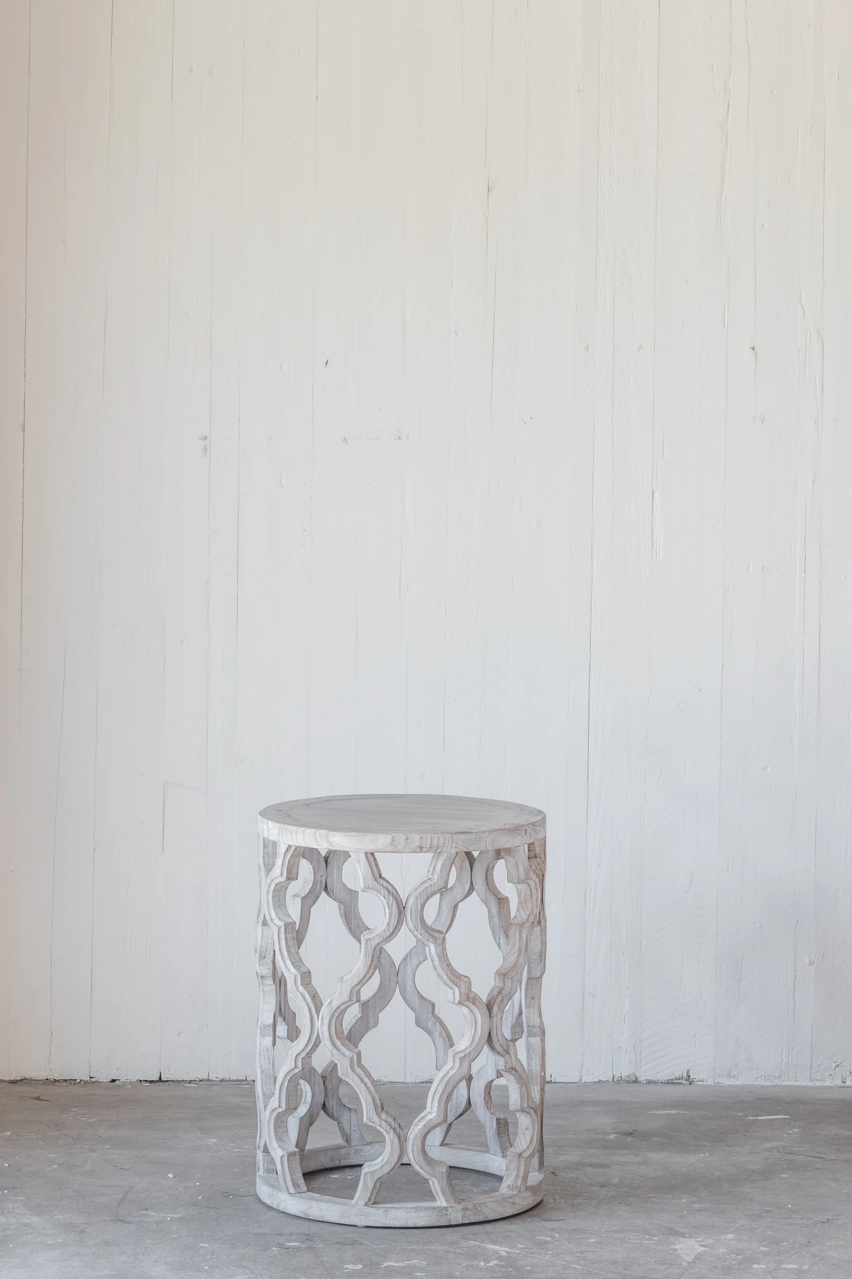 
Mid century nordic country style antique living room furniture modern recycled elm solid wood round end table 