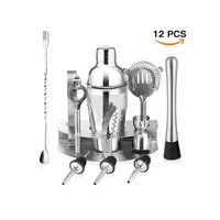 

Bartender Set 12Pcs Wine Tools Bar Drink Cocktail Mixer Mixing Kit With Instructions