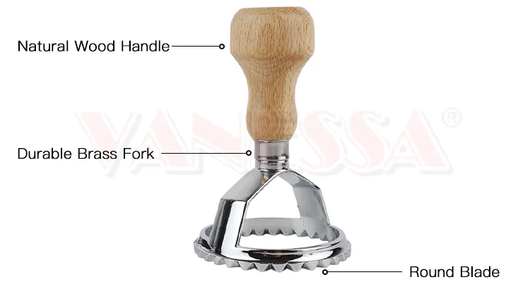 
Ravioli Stamp Set, Ravioli Maker Cutter Stamp Pasta Wheel with Wooden Handle 