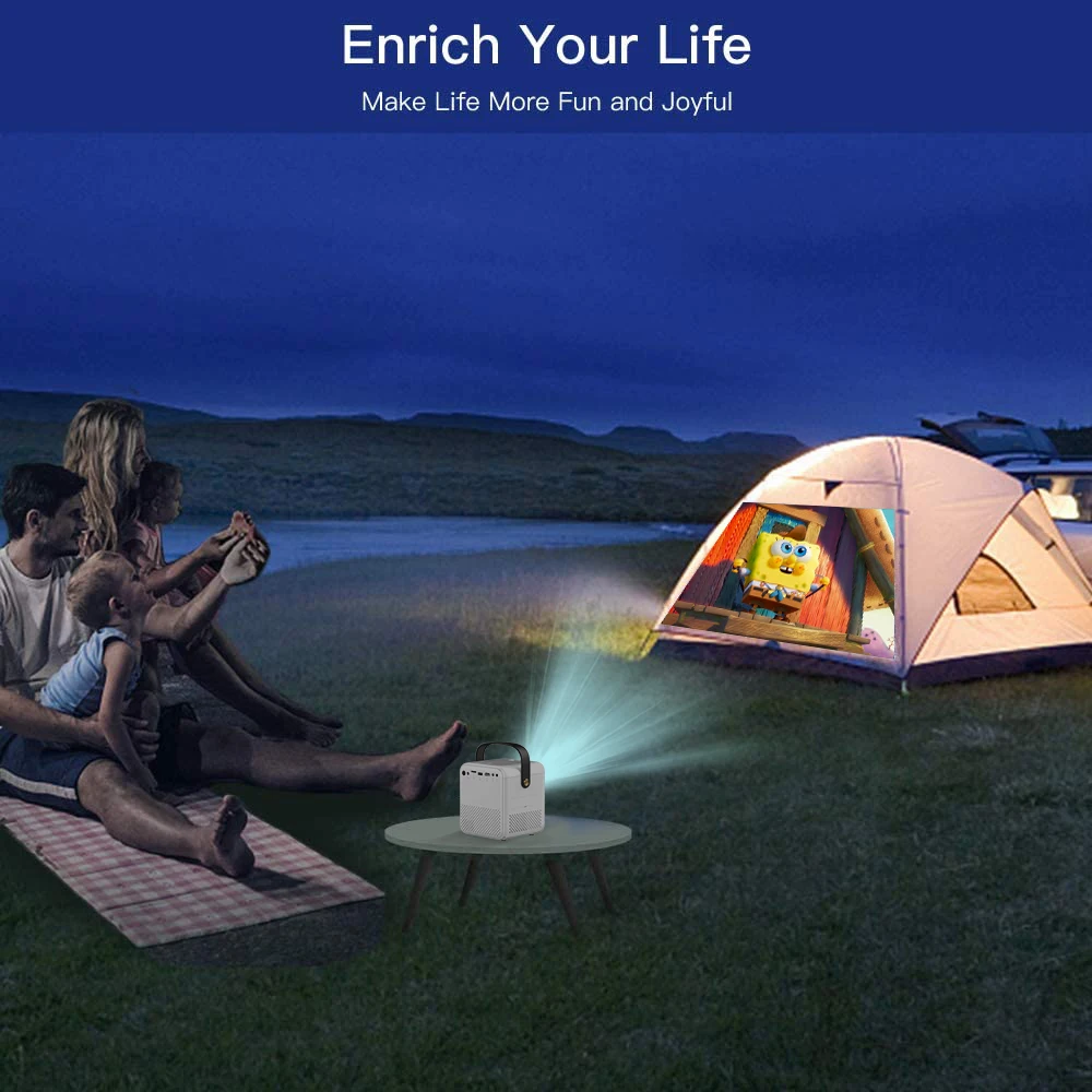 

Sainy portable home small movie HD widescreen night light lcd projector with custom logo