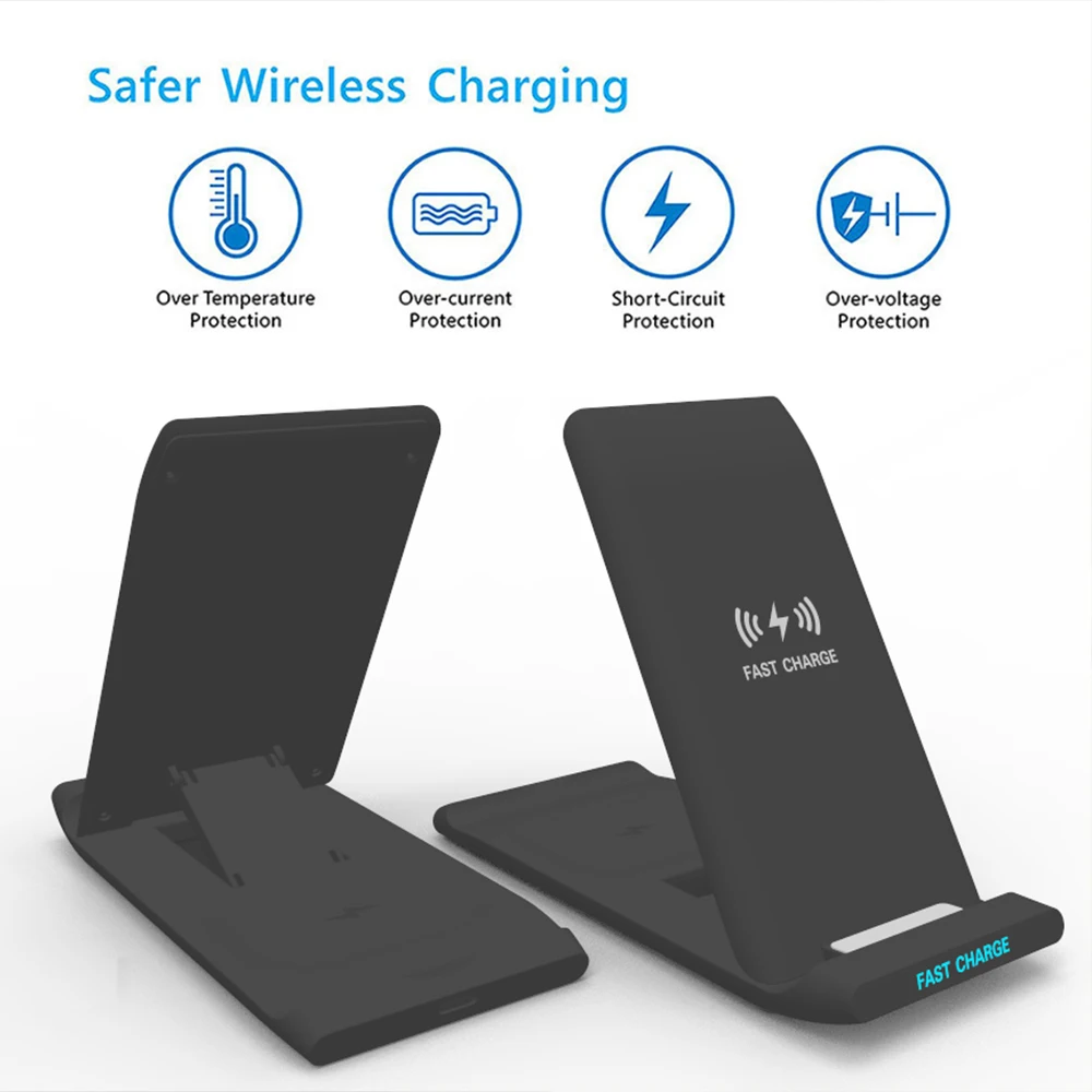 2 in 1 15W Fast Charge Wireless Charger Stand Desktop Smart Qi Wireless Charger Stand for Airpod
2 in 1 15W Fast Charge Wireless Charger Stand Desktop Smart Qi Wireless Charger Stand for Airpod