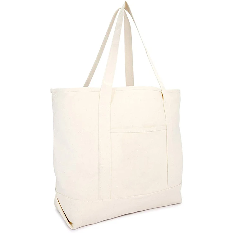 

Cheap promotional eco plain white blank 100% cotton canvas tote shopping bag, White or oem
