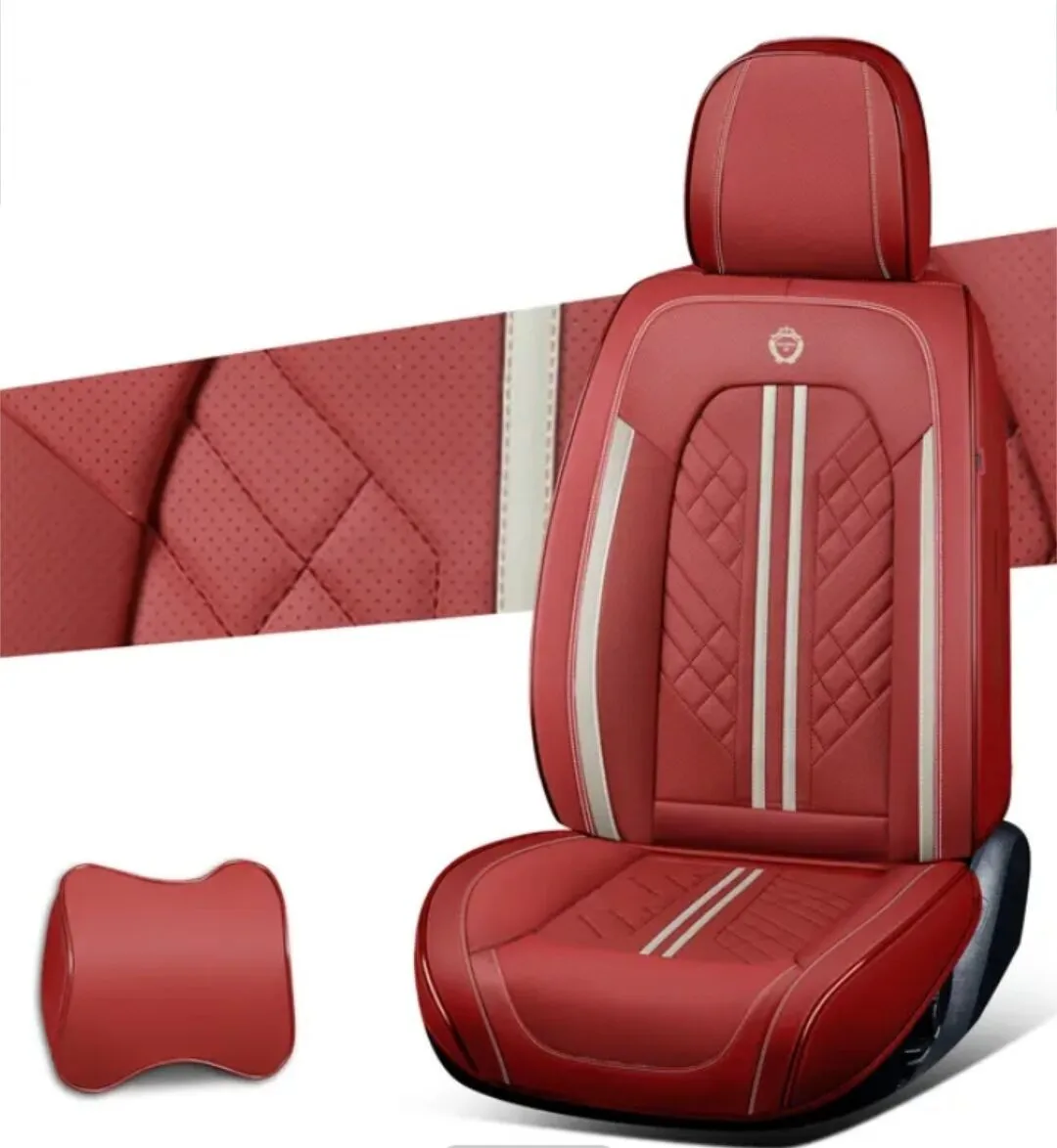 

Muchkey Car Seat Cushion Car Modified Seat Cover All Surrounded by Four Seasons Universal Leather Car Seat Cover