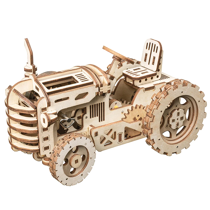 

CPC Certificated Robotime Rokr Other Educational Toys LK401 DIY Tractor Jigsaw 3D Handmade Assembled Wooden Puzzle for Dropshipping