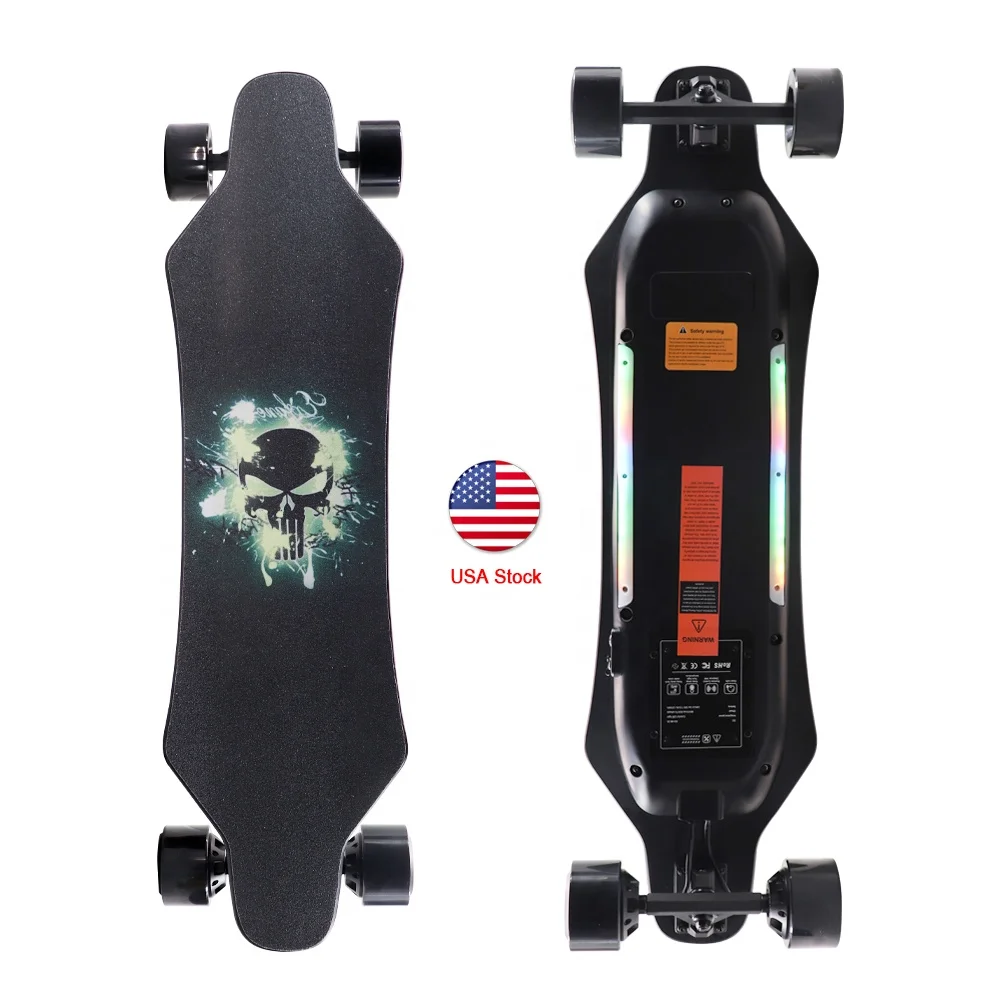 

USA Stock longboard wheels all terrain electric skate board direct drive motors 450w city riding electric skateboard dropship