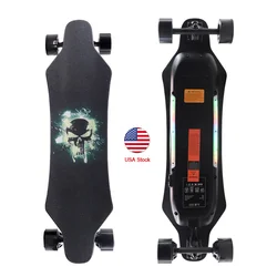 USA Stock longboard wheels all terrain electric skate board direct drive motors 450w city riding electric skateboard dropship