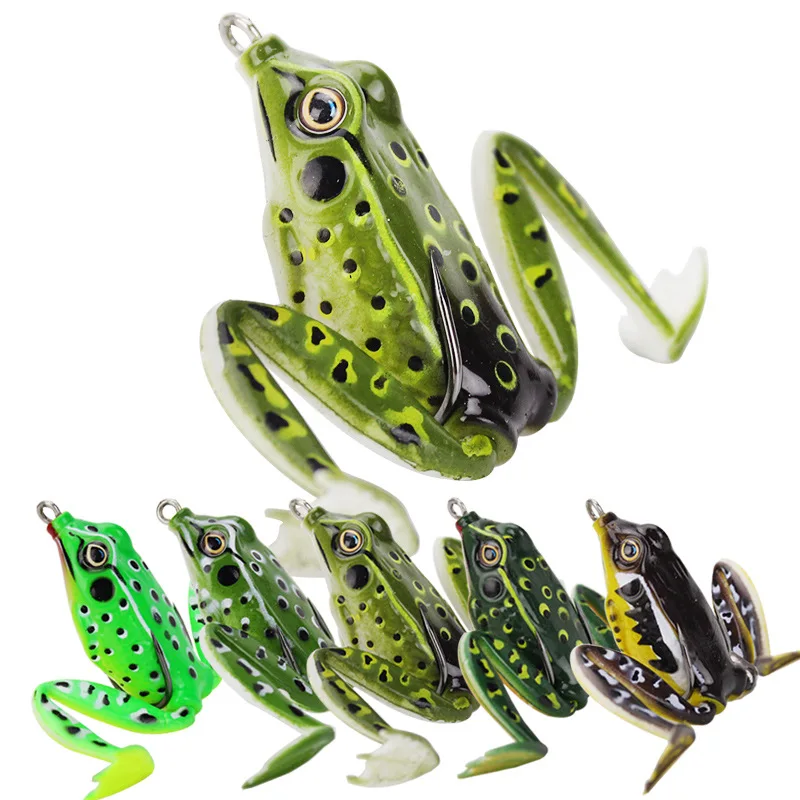 

12g 5cm Fishing Lures Double Hooks Top water Frog Crank Artificial Soft Bait Fishing lure