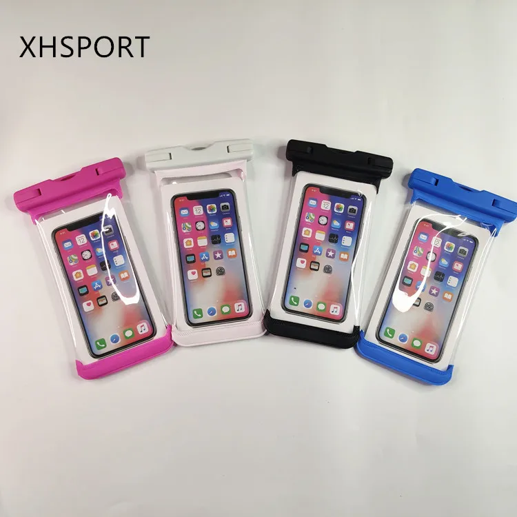 

360 degree transparent soft mobile phone bags waterproof cell phone pouch dry bag