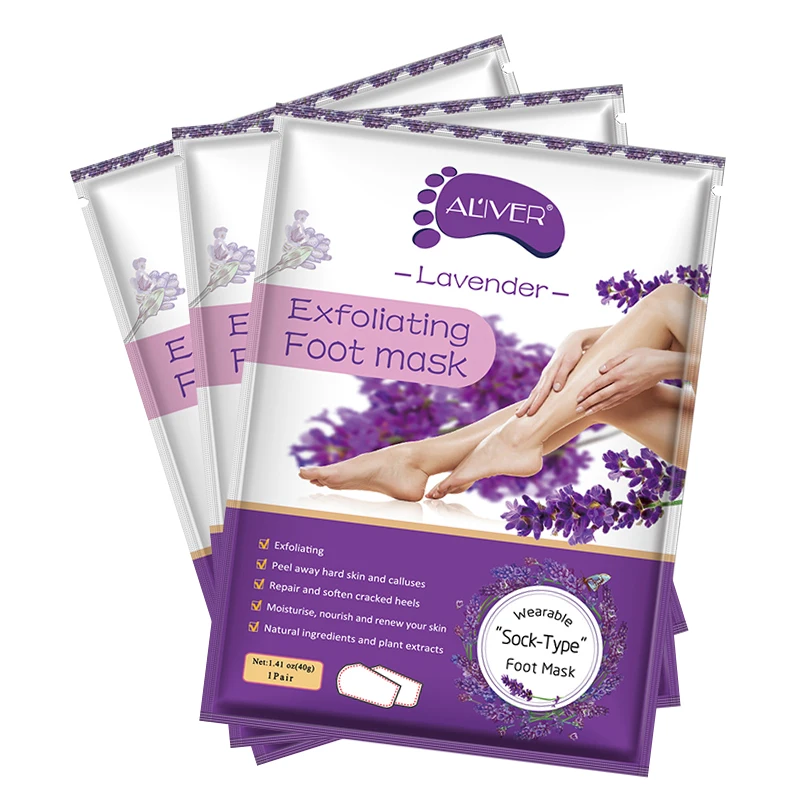 

Aliver Lavender Moisturizing Foot Mask Effectively exfoliates and softens calluses