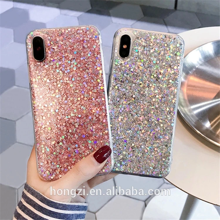 

Luxury Silicone Bling Glitter Crystal Sequins Phone Case for Xiaomi Mi A1 A2 5X 8 SE 6X Redmi 4A 4X Note 4 5A 5 Plus 6 Pro 6A S2, As a picture