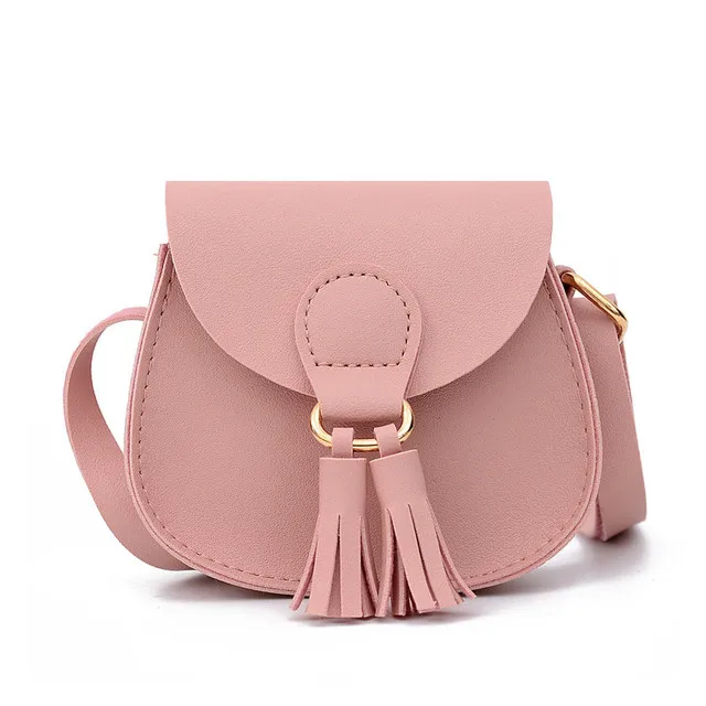 

Mini baby girls coin purse PU little change purse tassels cute cross-body bag with leather fringes, As picture