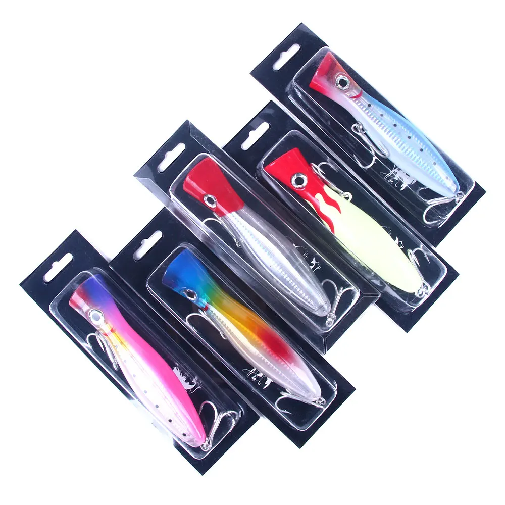 

160MM 83.2G Fishing Lure Wobblers Big Mouth Popper Lure Top Water Carp Floating Gear Lures Big Game Trolling Bait, 5 colors