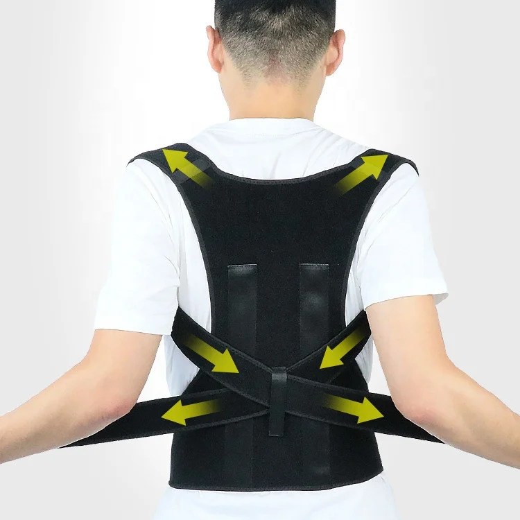 

Wholesale Upper Back Clavicle Spine Support Correction Shoulder Brace Band de postura Adjustable Body Posture Corrector Belt, Black