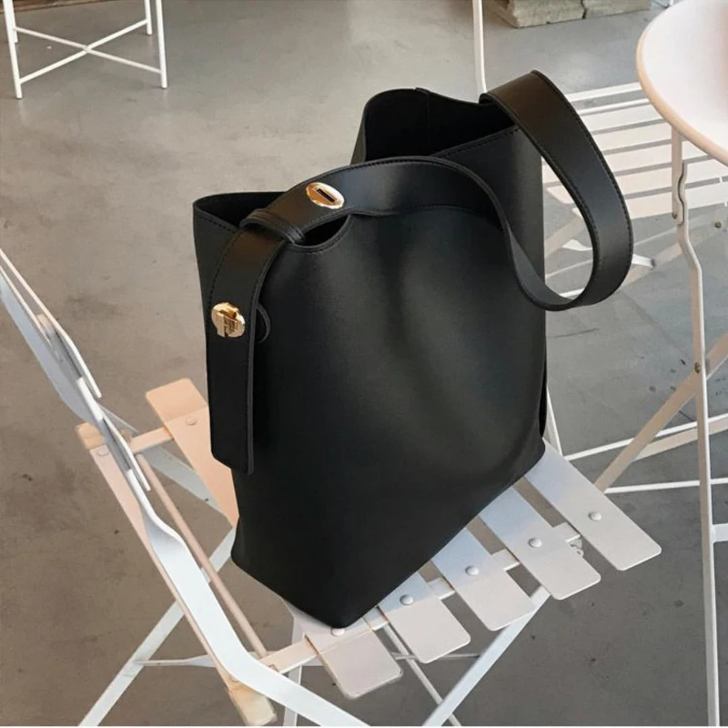 

Fashion Women's Handbags Large Capacity PU Leather Bucket Bags Women Handbags Shoulder 2020 Purses