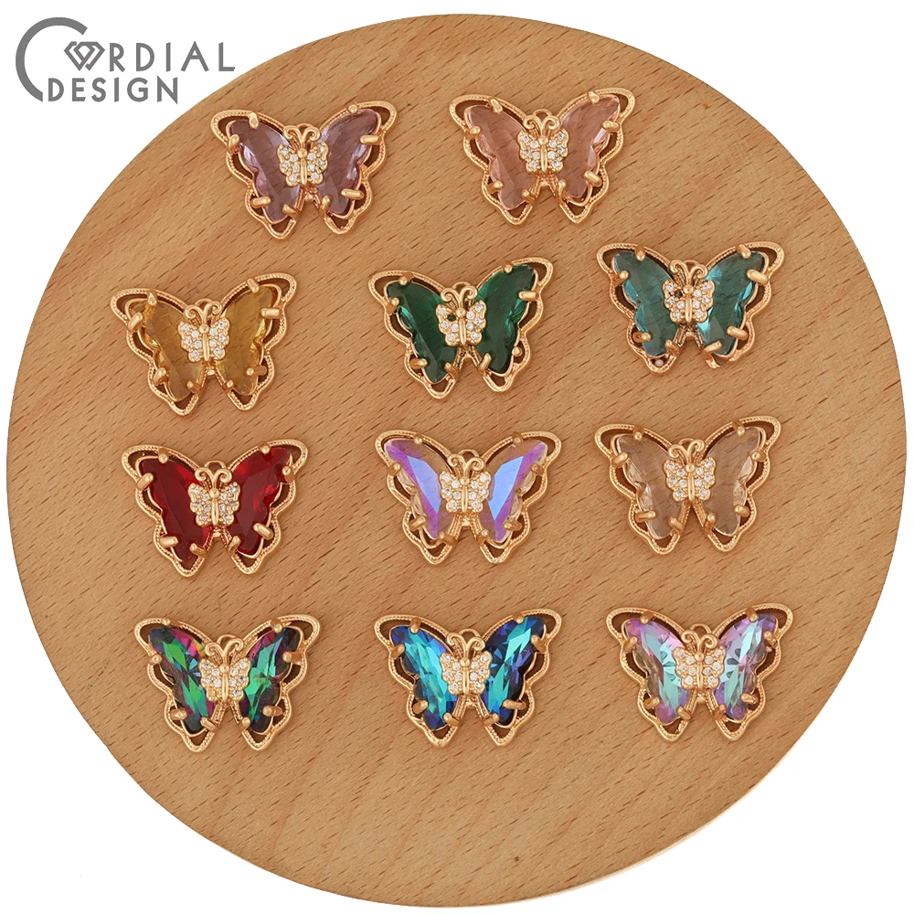 

Jewelry Accessories Cordial Design 30Pcs 15*20MM DIY Pendant Jewelry Accessories Hand Made CZ Charms Jewelry Findings & Compon