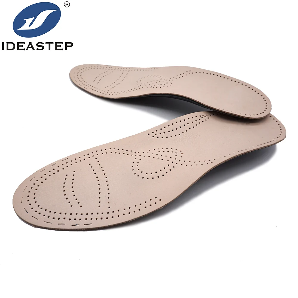 

Ideastep Arch Support Shoe Inserts Vegetable-tanned Leather PP Shell Thin Orhtotic Insoles For Everyday Shoes
