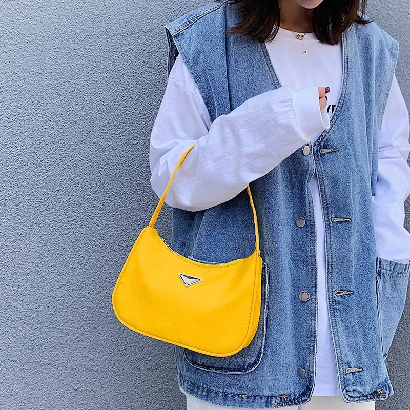

Women Pure Color Simple Portable Shoulder Underarm Bag, Picture color